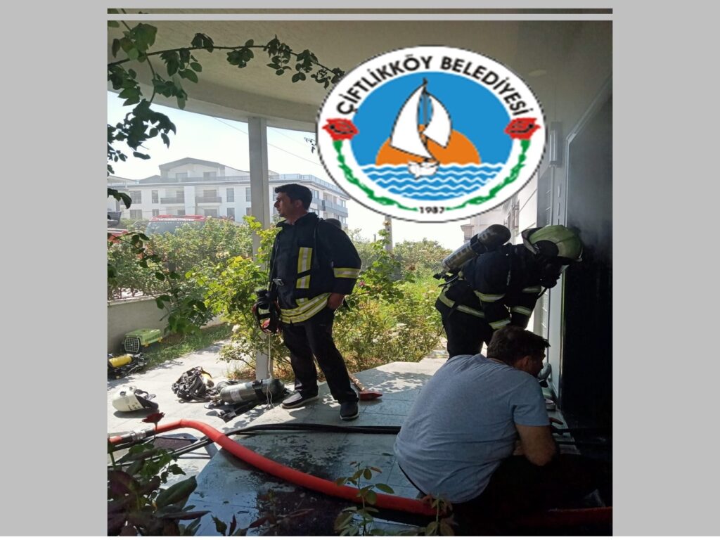 ÇİFTLİKKÖY’DE VİLLA YANGINI 45 DAKİKADA SÖNDÜRÜLDÜ