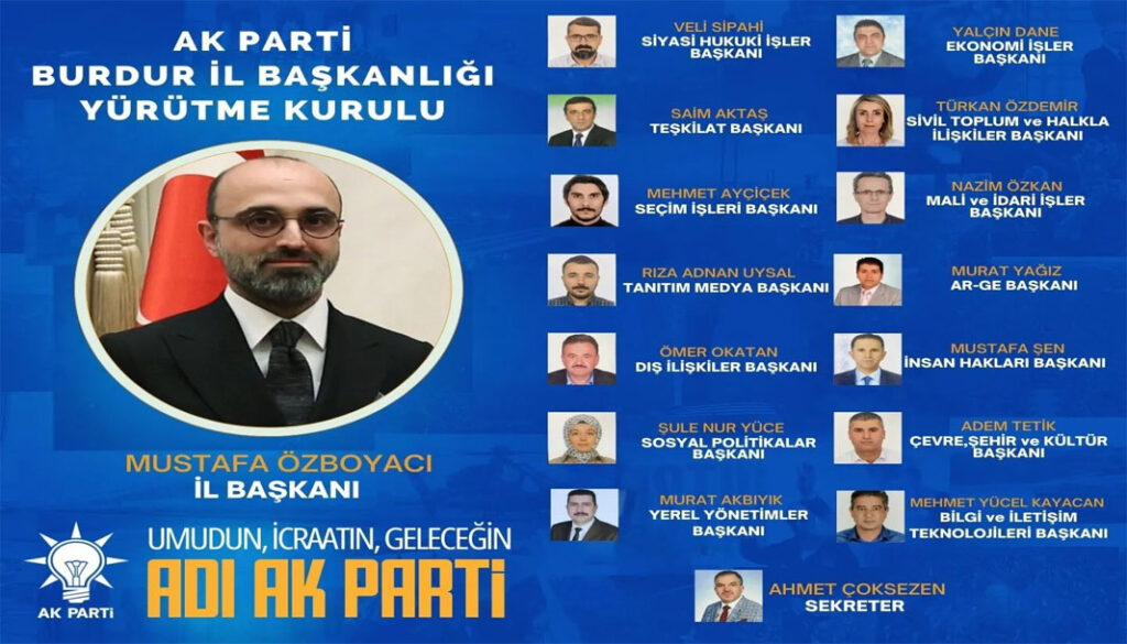 AK Parti Burdur il yönetiminde yürütme kurulu belirlendi – Birlik Haber Ajansı