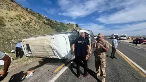 Elazığ’da yolcu minibüsü takla attı: 7 yaralı – Birlik Haber Ajansı
