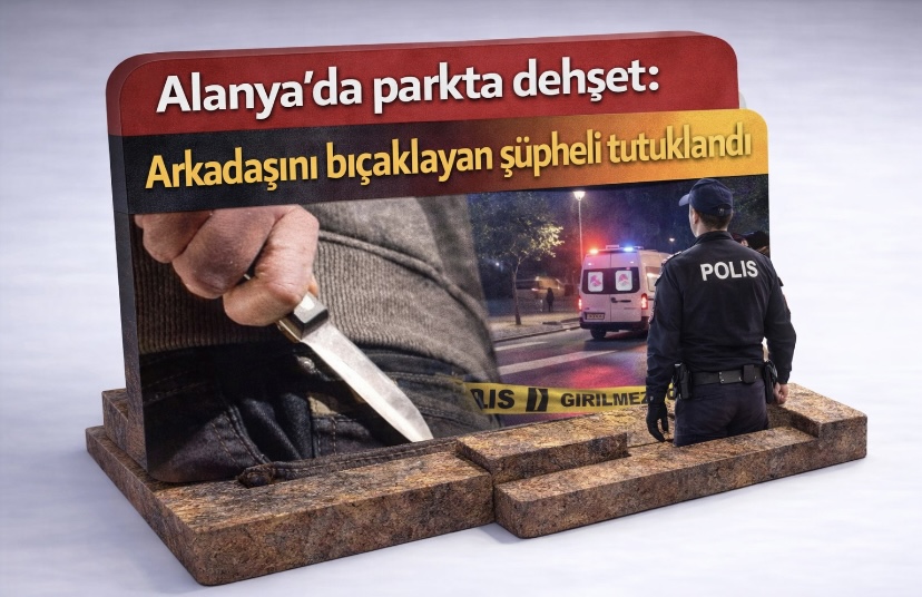 Alanya’da parkta dehşet: Arkadaşını bıçaklayan şüpheli tutuklandı