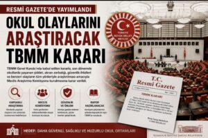 Okul olaylarını araştıracak TBMM kararı Resmi Gazete’de