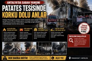Antalya’da sabah yangını: Patates tesisinde korku dolu anlar