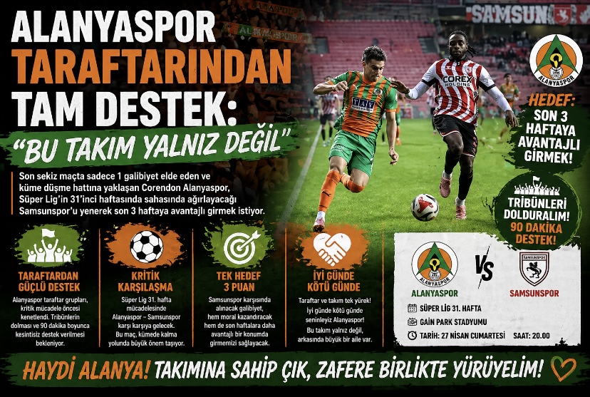 Alanyaspor Taraftarından Tam Destek: “Bu Takım Yalnız Değil”