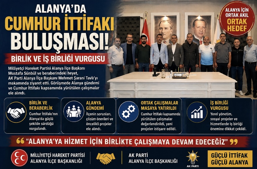 Alanya’da Cumhur İttifakı Buluşması: Birlik ve İş Birliği Vurgusu