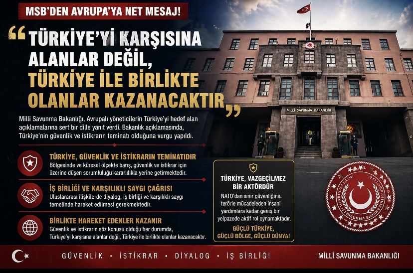 MSB’den Net Mesaj: “Türkiye ile Birlikte Olanlar Kazanacaktır”